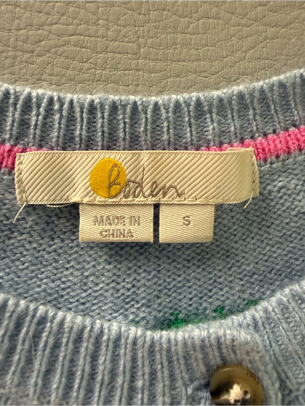 Boden Rothesay Fair Isle Rainbow Zigzag Stripes Cardigan Sweater Women’s Small - Picture 7 of 12